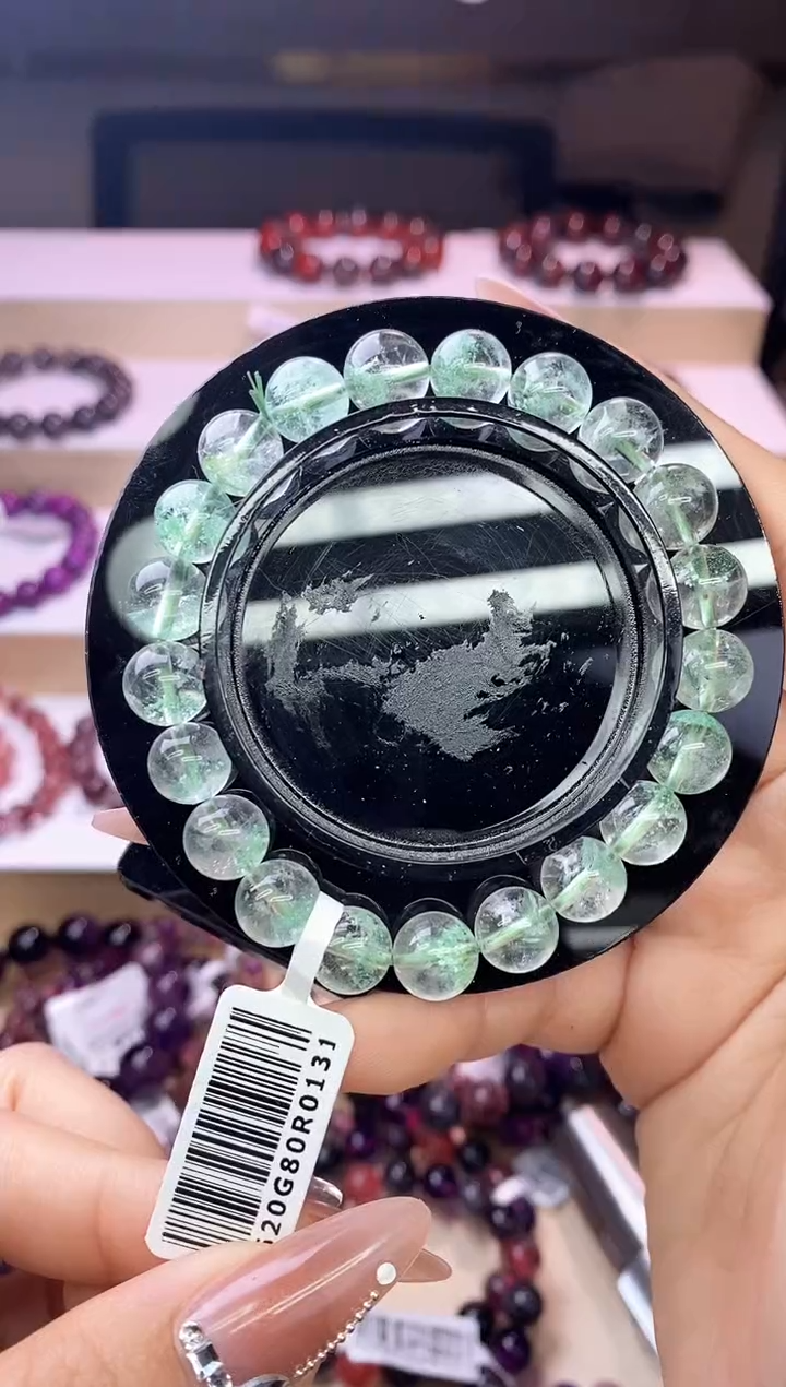 【闪购商品】水晶手链未镶嵌翠绿幽灵单圈9m+