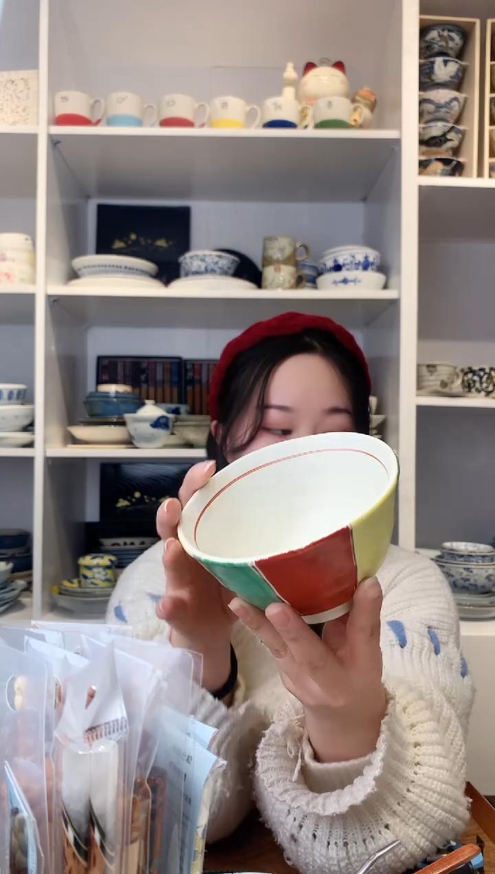 【闪购商品】陶瓷12/7cm吾山窑米饭碗纯手绘