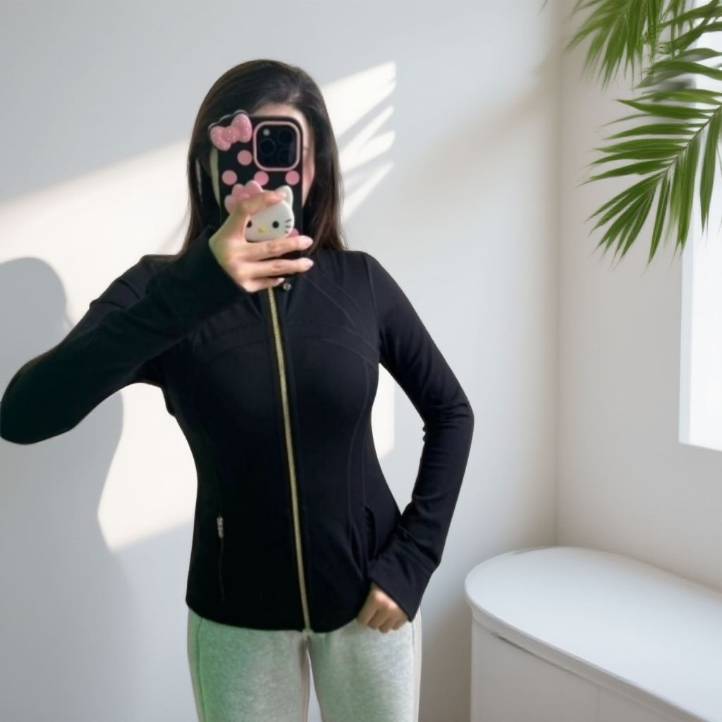 立领修身瑜伽服长款薄款一毛毛一样样