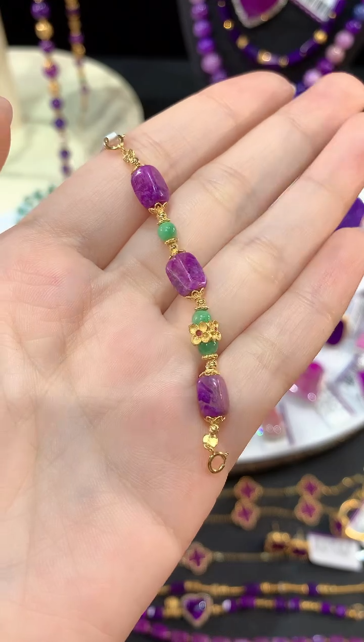 苏纪石（舒俱来）18K金镶嵌.延长链