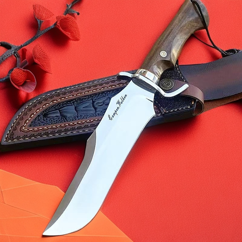 狼牙-花梨木手工刀露营户外刀多功能家用刀野营刀野外刀锋利