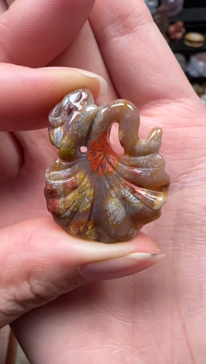 颈饰未镶嵌硅化珊瑚（珊瑚玉）126