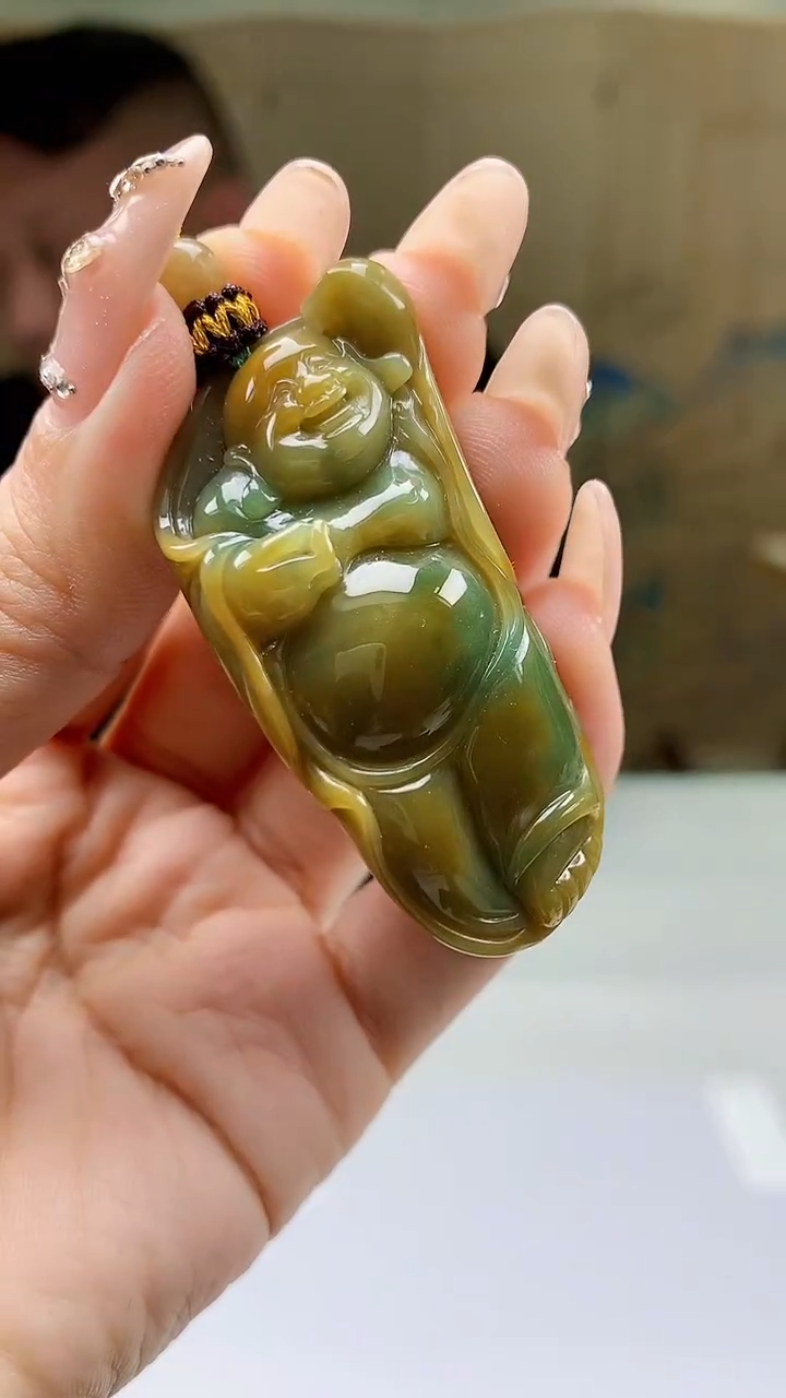【闪购商品】定制翡翠未镶嵌4969ty-毛货挂件186