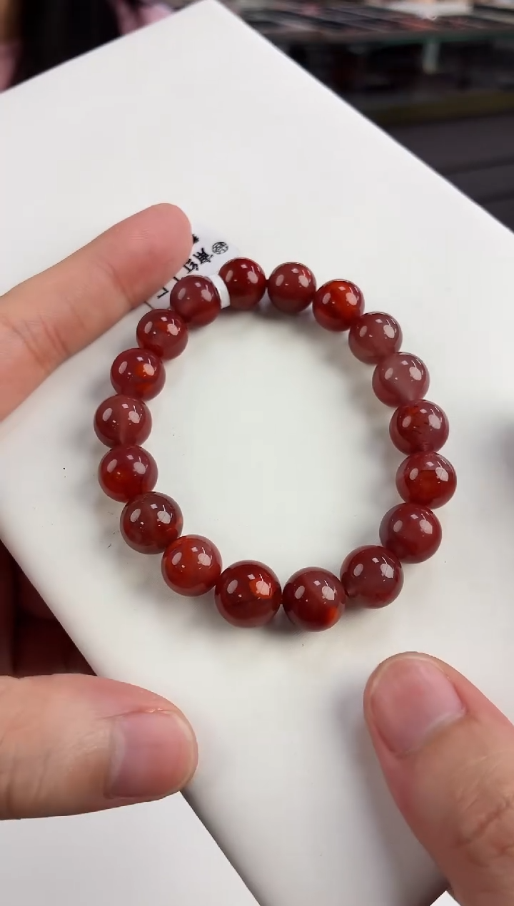 未镶嵌瓦西手串11*南红玛瑙一个/条