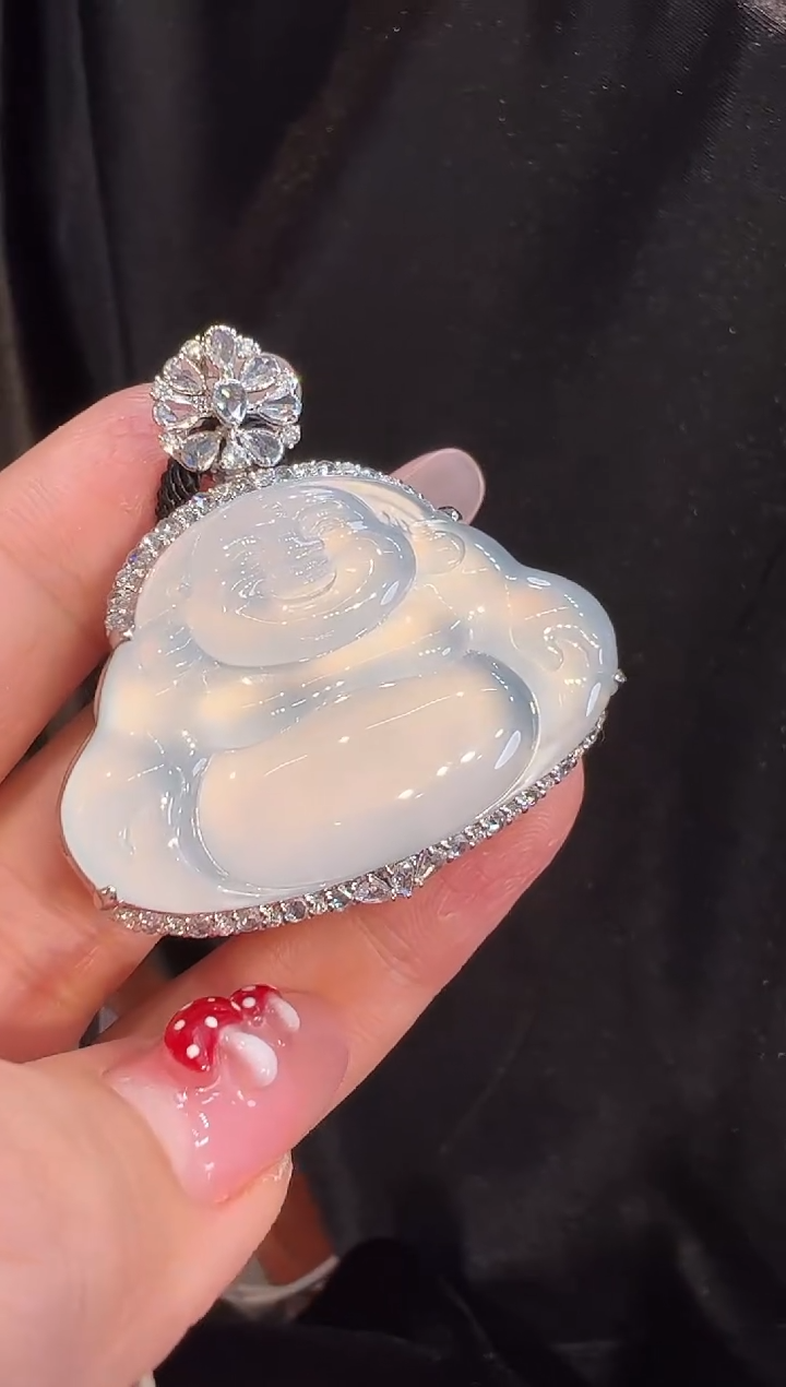 【闪购商品】翡翠颈饰18K金镶嵌总价59800分单