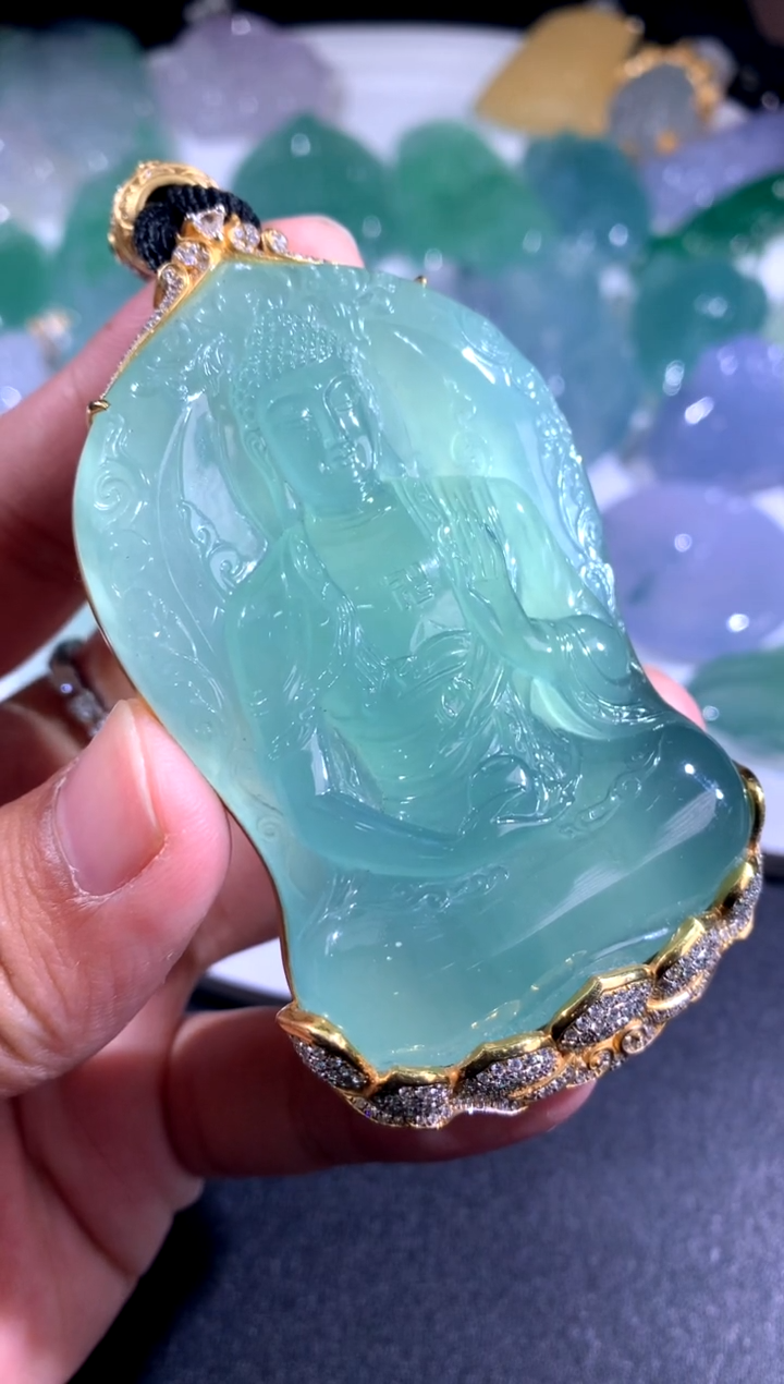 【闪购商品】翡翠颈饰未镶嵌天然A货翡翠 定制翡翠 定金