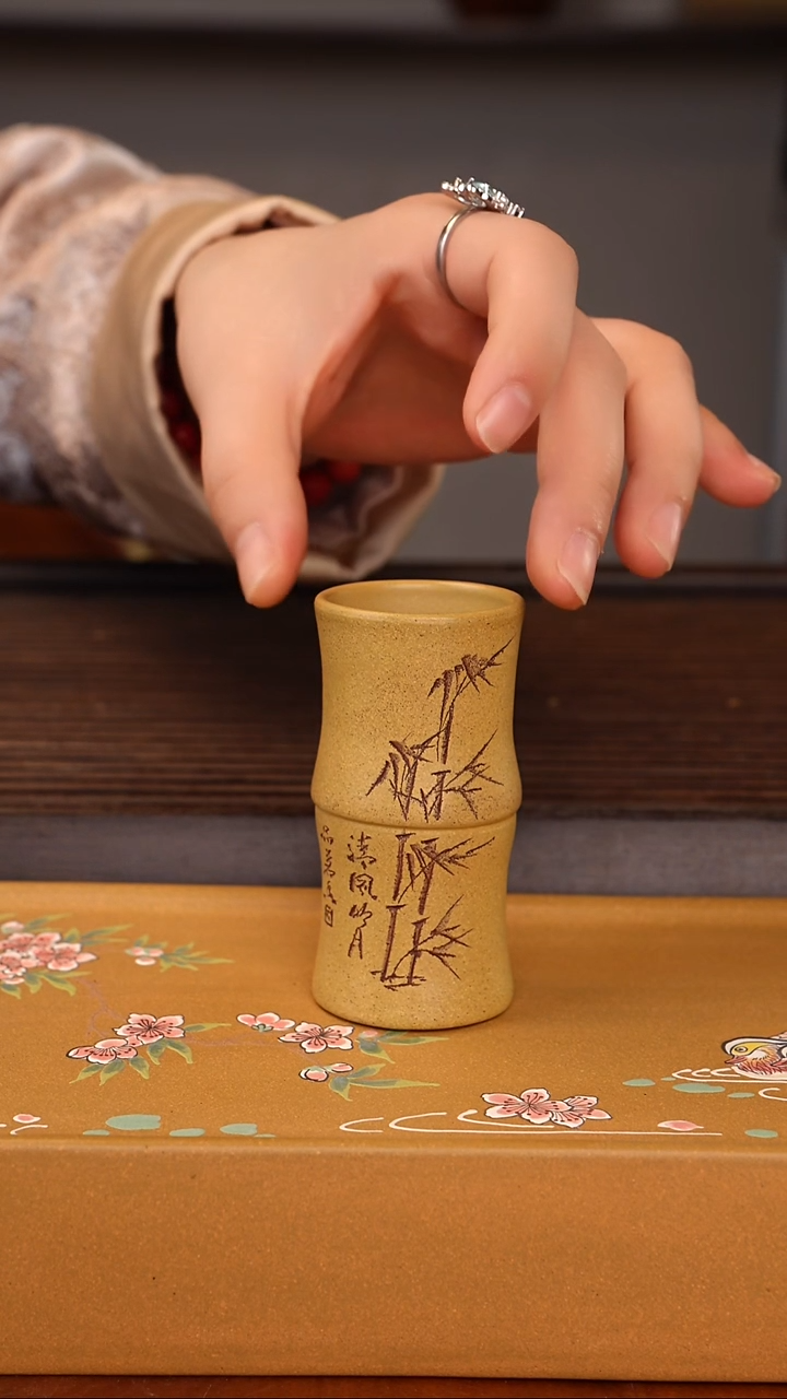 茶壶紫砂黄段泥竹节闻香杯