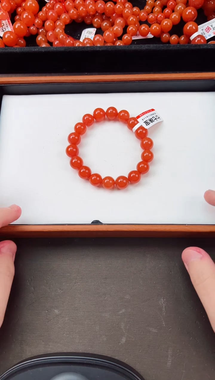【闪购商品】南红玛瑙手串未镶嵌保山杨柳滴水洞高品亮光手串 11+