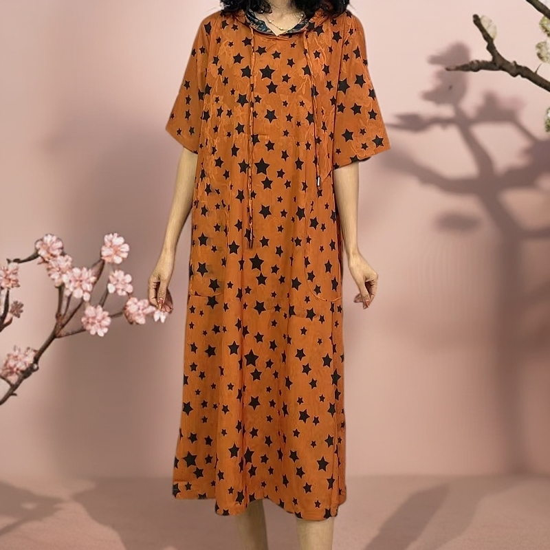 克妮米亚S005宽松夏季连衣裙女装连衣裙大码显瘦气质连衣裙