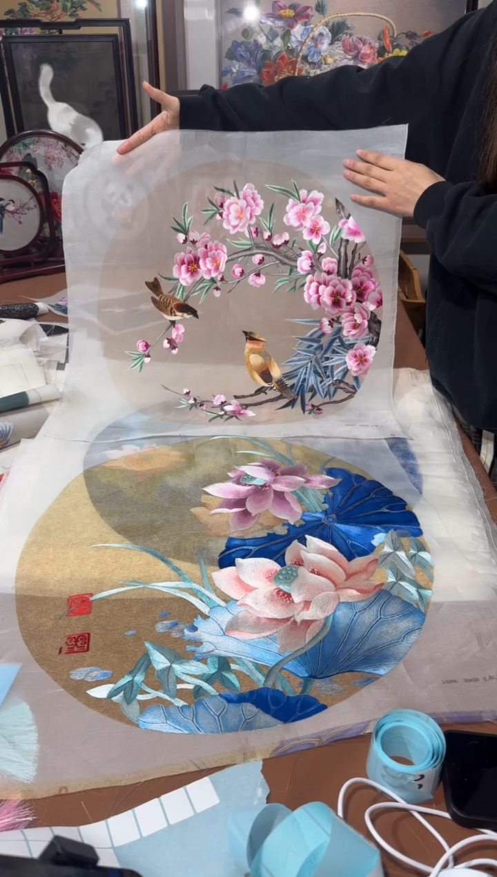 刺绣守****）2副50*50