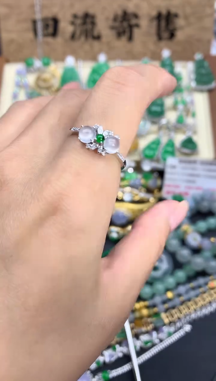 【闪购商品】翡翠戒指18K金镶嵌112-中国好珍宝