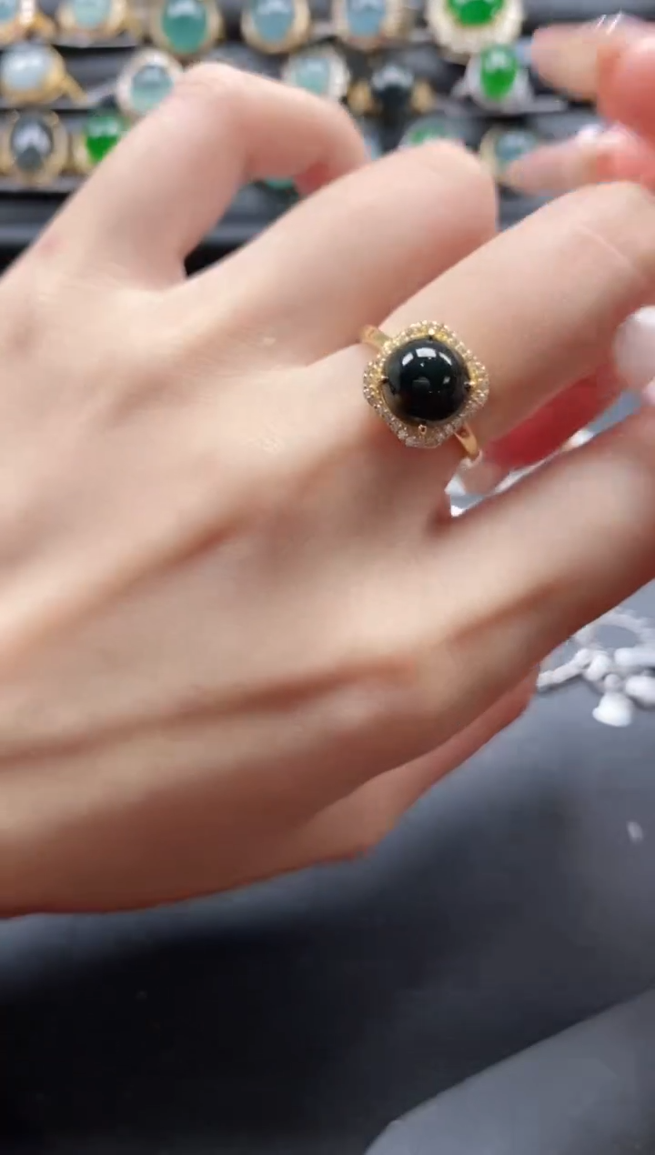 【闪购商品】翡翠戒指银S925镶嵌1111