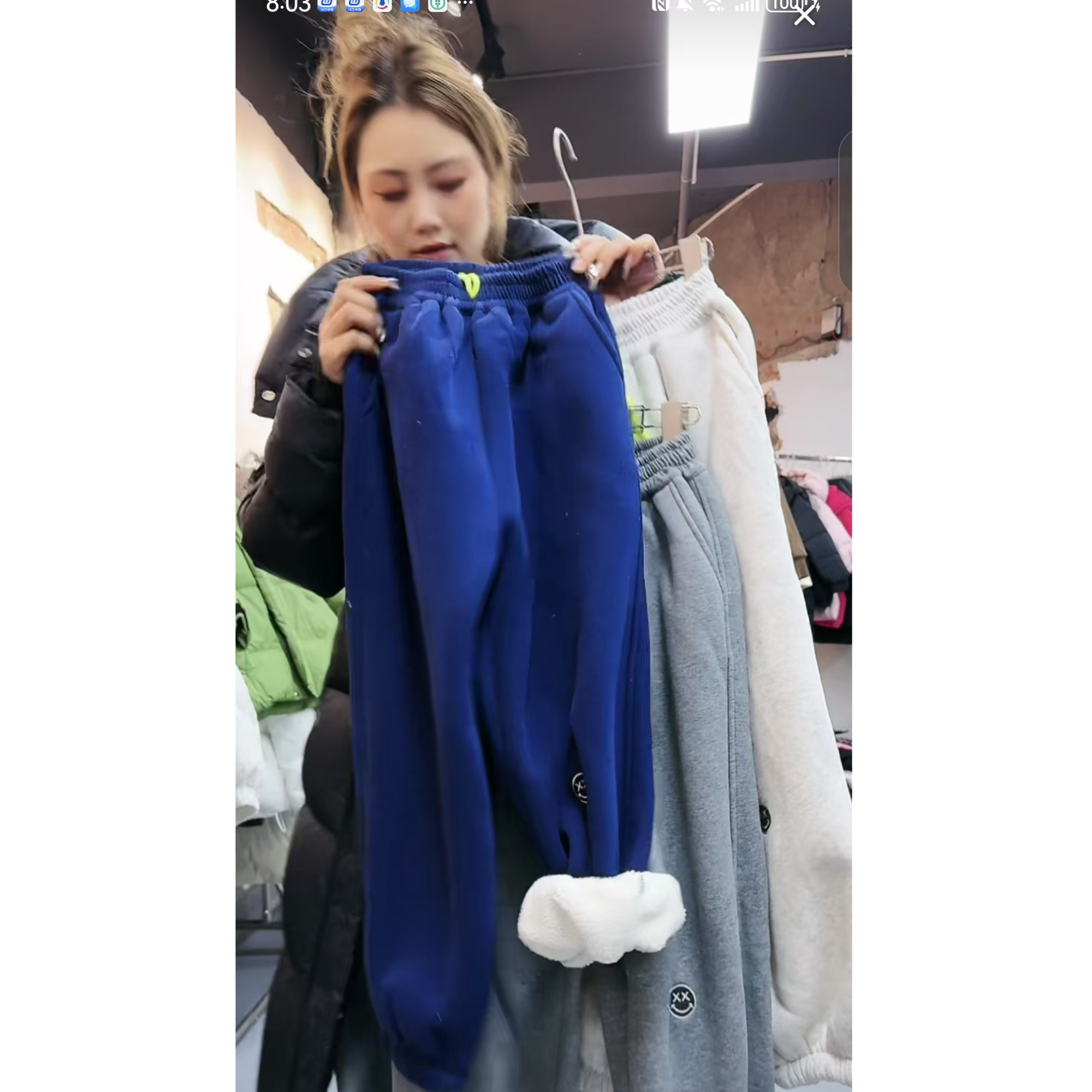 韩 2024【X】12月23日 男童女童时尚黄色保暖针织裤8700-