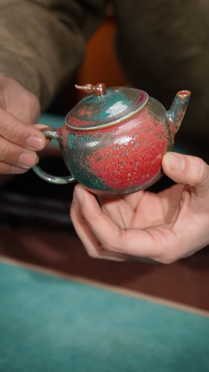 【闪购商品】291-1圆葫芦壶（炉钧釉）