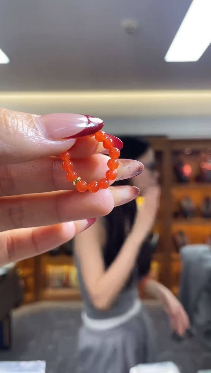 未镶嵌南红玛瑙戒指（多样性发一件）