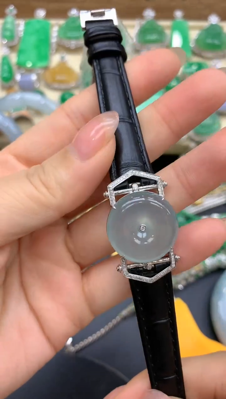 【闪购商品】翡翠手链18K金镶嵌414-中国好珍宝