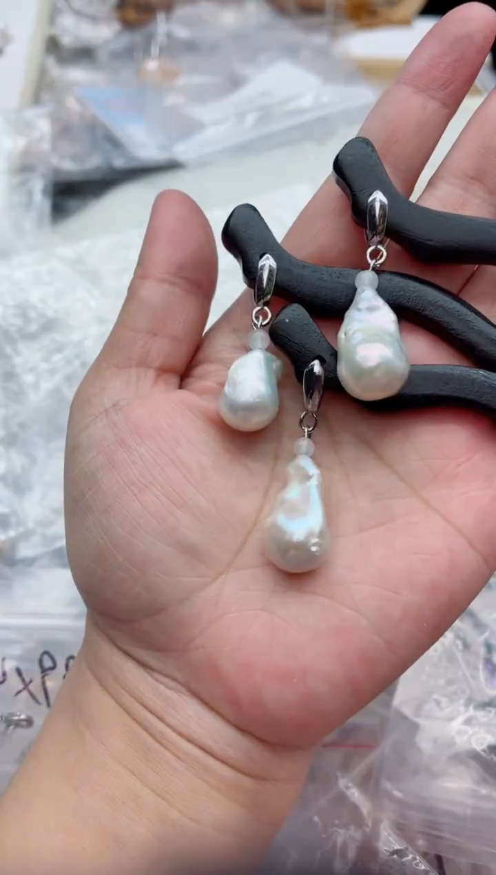 未镶嵌发簪淡水珍珠多样性发其一，非无暇