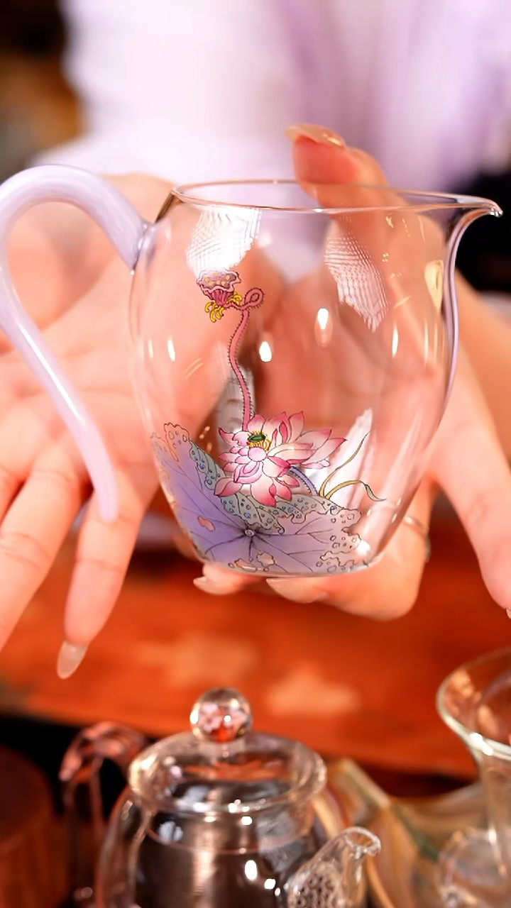 禾器/手绘怡然紫彩/芙蓉并蒂