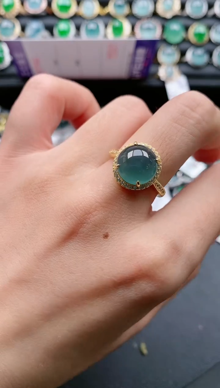 【闪购商品】翡翠戒指银S925镶嵌1111