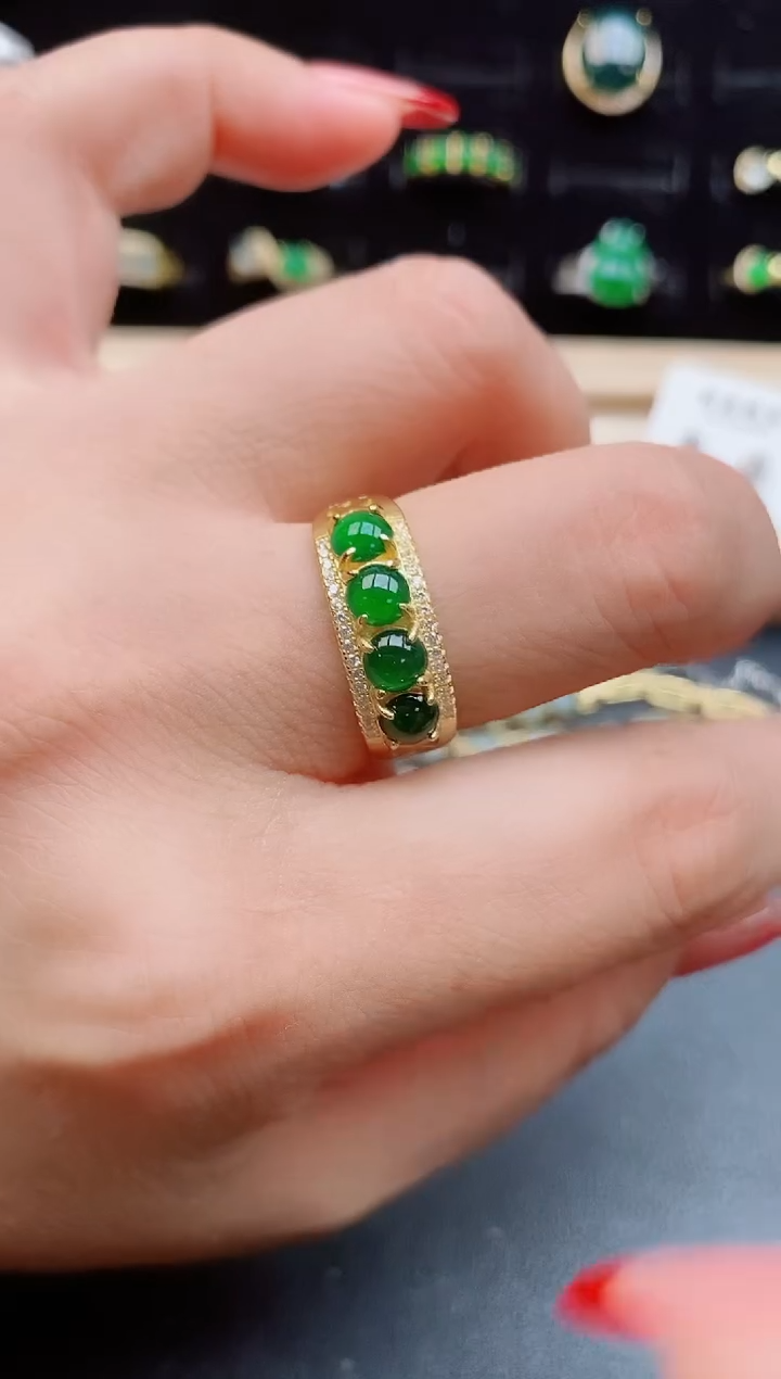 【闪购商品】翡翠戒指银S925镶嵌12121