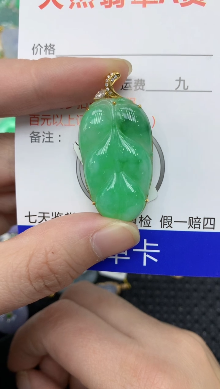 【闪购商品】翡翠颈饰18K金镶嵌111111111