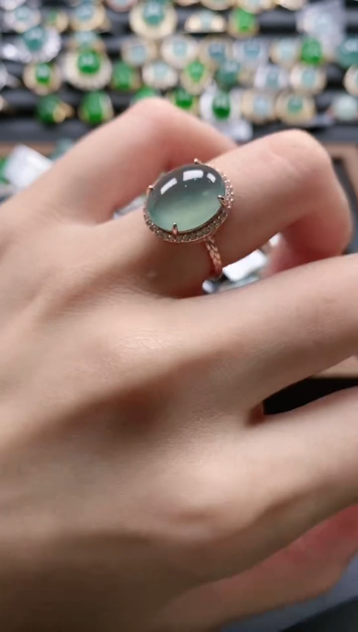 【闪购商品】翡翠戒指银S925镶嵌515111