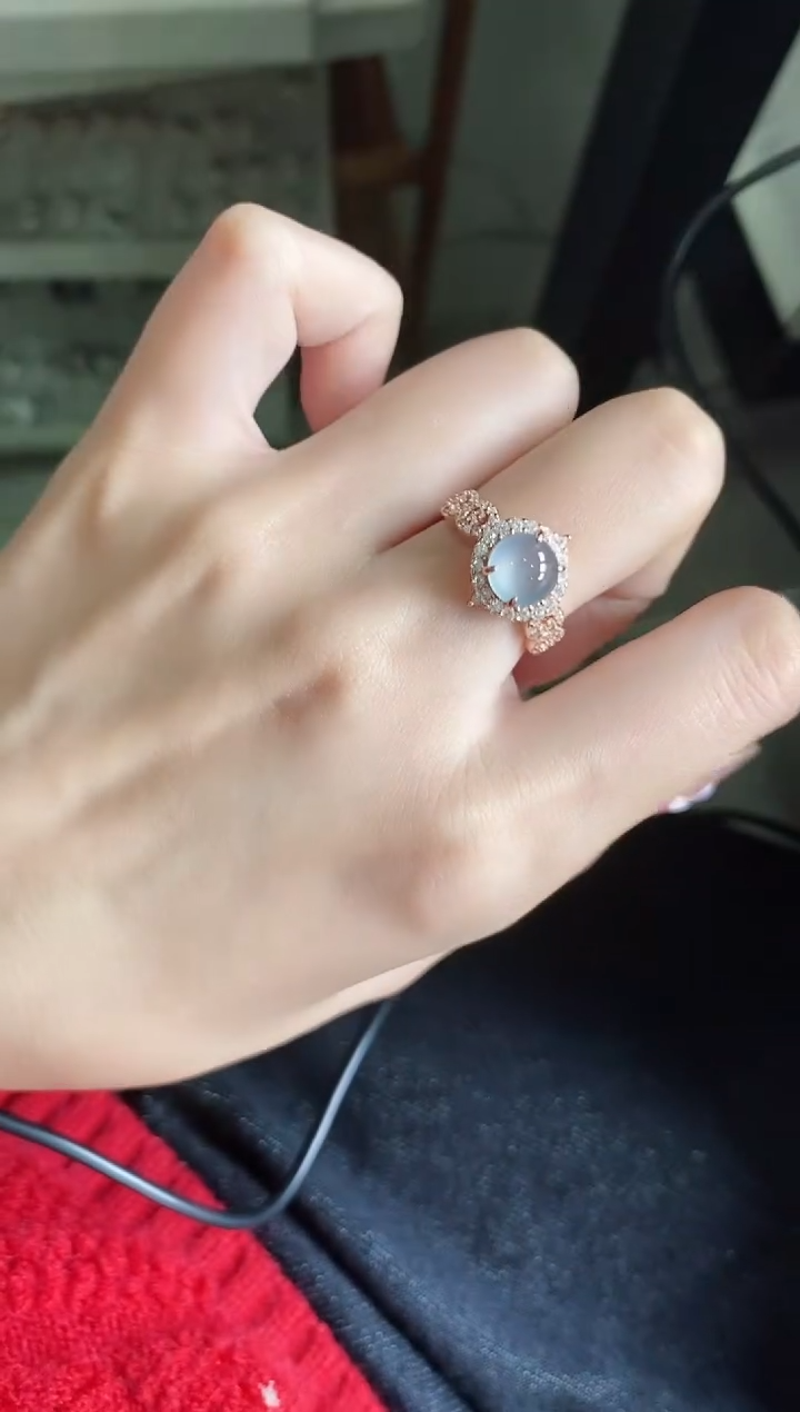 【闪购商品】翡翠戒指银S925镶嵌5151-20