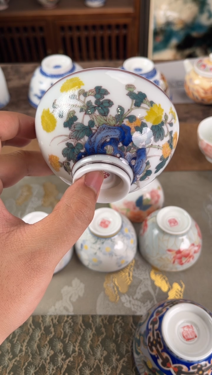 【闪购商品】景德镇文祥窑手工釉下彩陶瓷单杯