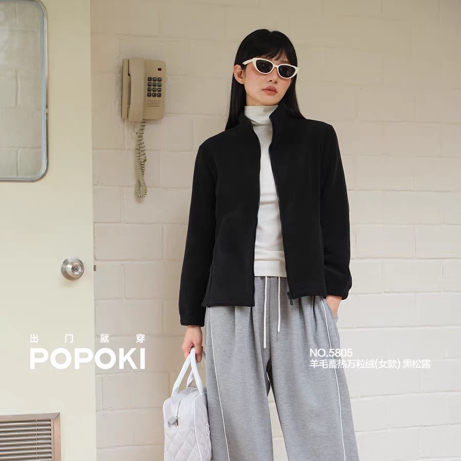 5805万粒绒女款外套蓄热户外抓绒衣加厚保暖外套