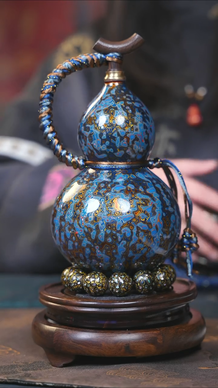 【闪购商品】YF192漆艺酒葫芦不包手串及旋转底座