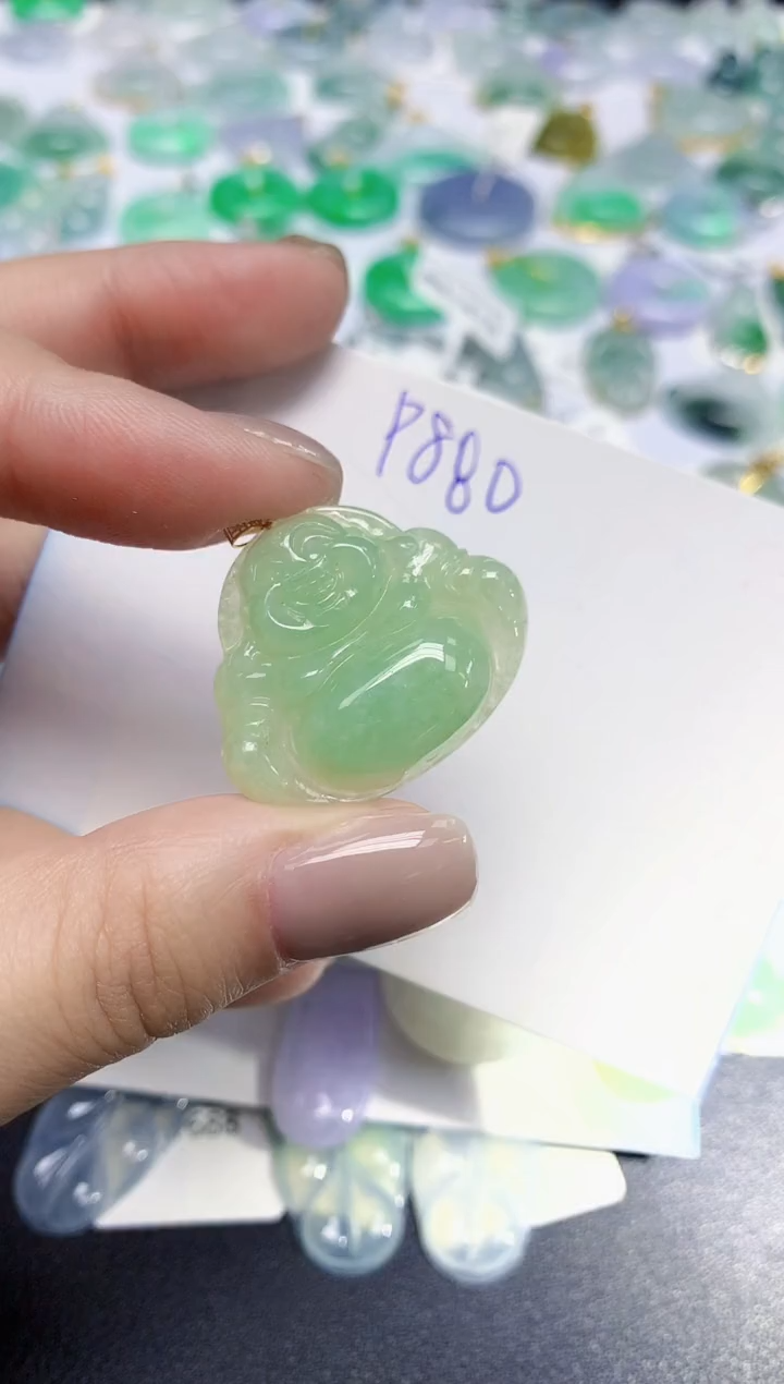 颈饰未镶嵌翡翠天然缅甸翡翠A货翡翠百元以上9元证书费自理