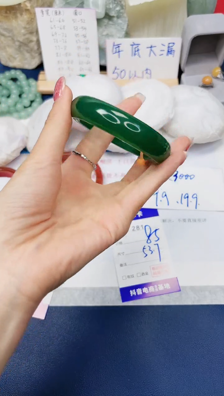 【闪购商品】石英质玉手镯未镶嵌281-东陵玉-圈口53