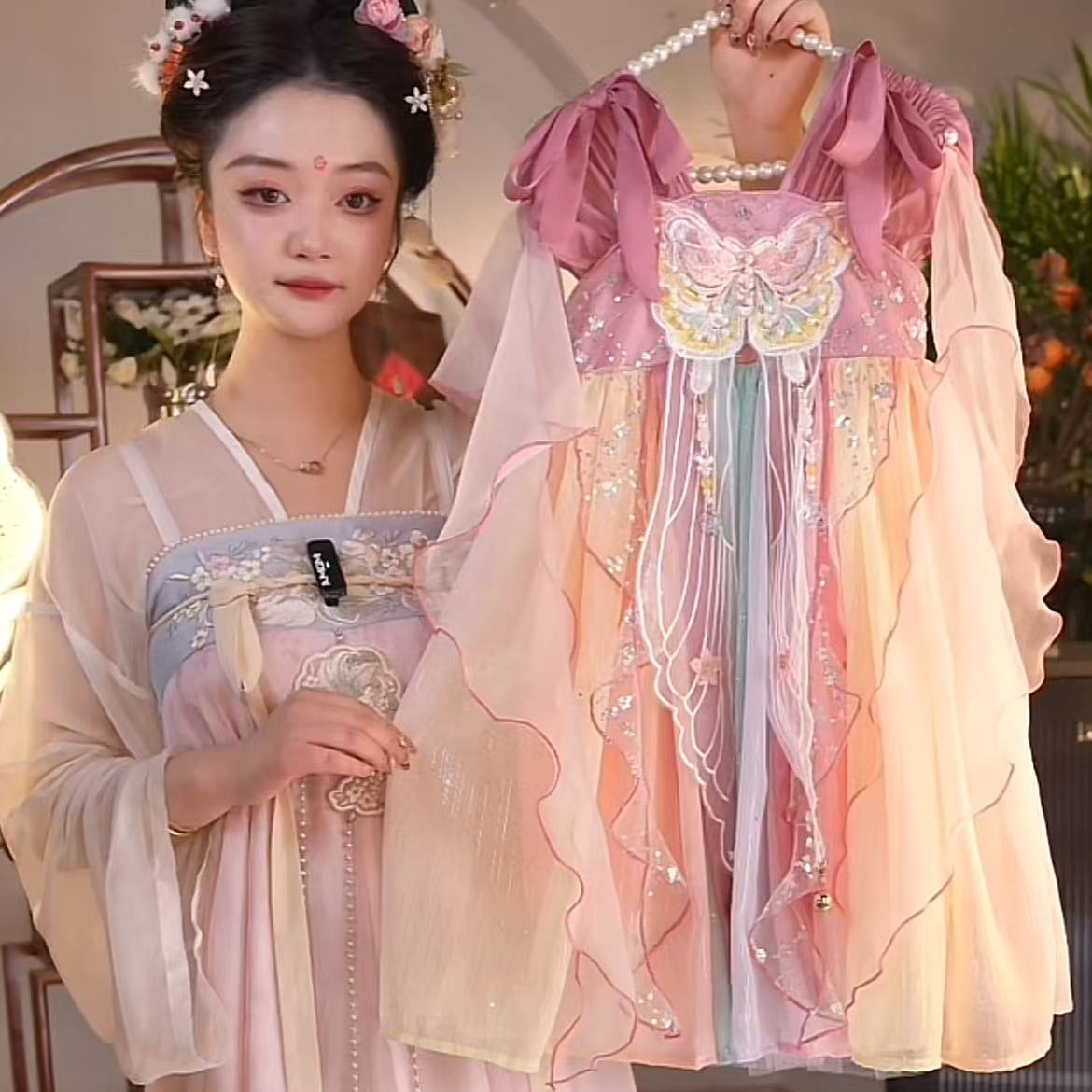 汉绣坊【美人妆】2025新款女童国风仙气中国风夏季休闲汉服裙2595