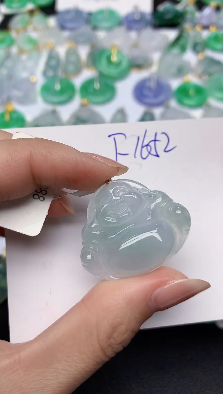 颈饰18K金镶嵌翡翠天然缅甸A货翡翠百元以上9元证书费自理