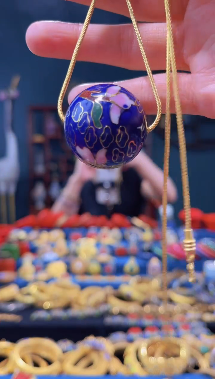 【闪购商品】景泰蓝3.0大珠链子宝蓝色