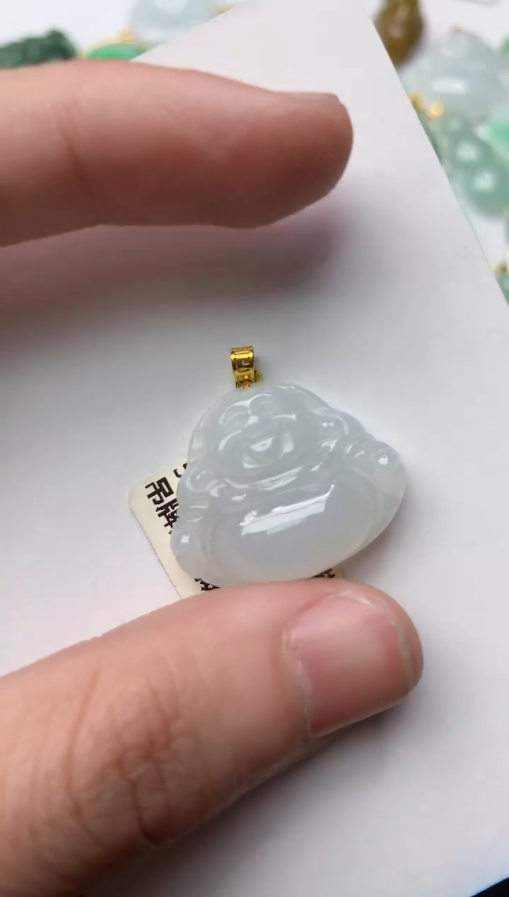 【闪购商品】翡翠颈饰18K金镶嵌64........