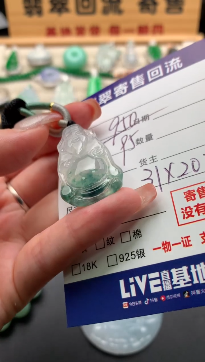 翡翠未镶嵌颈饰10141015