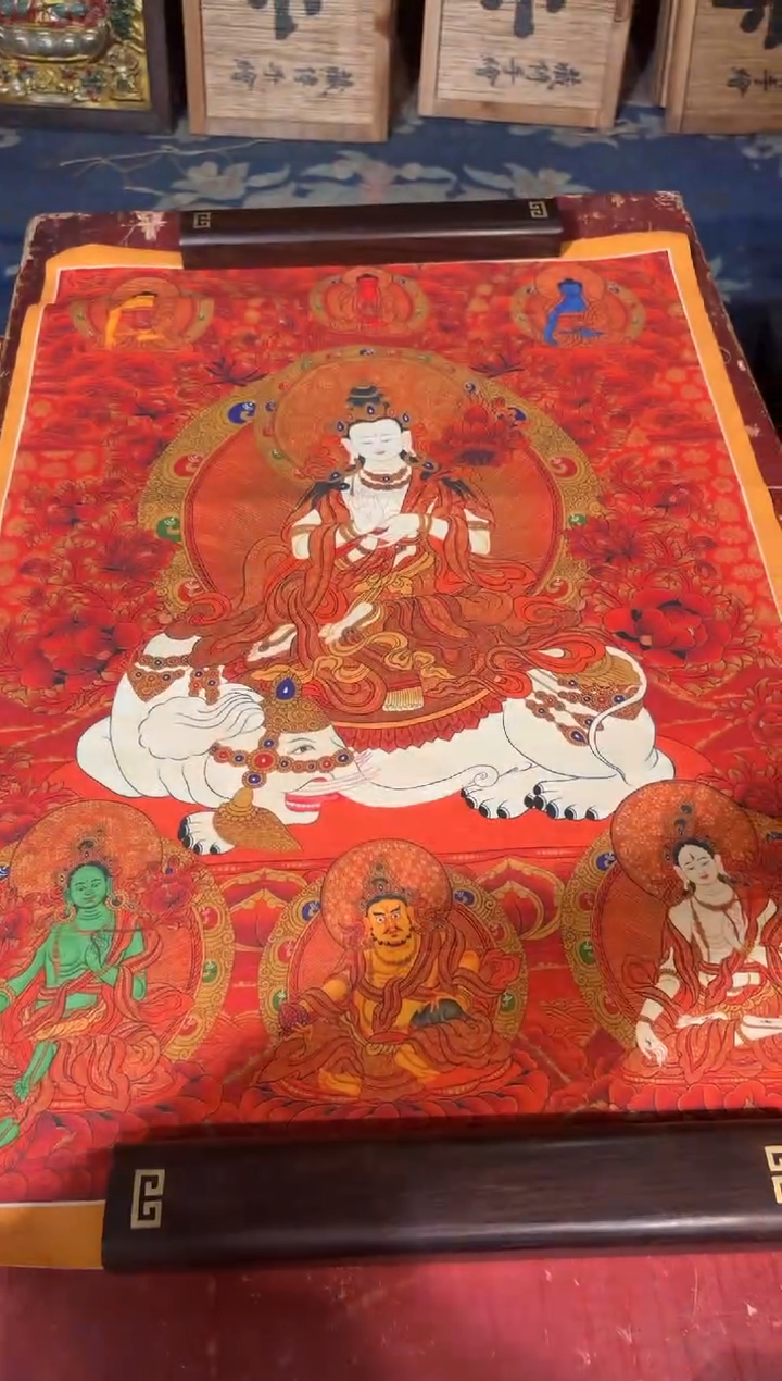 卷轴画龙妹的唐卡tk16