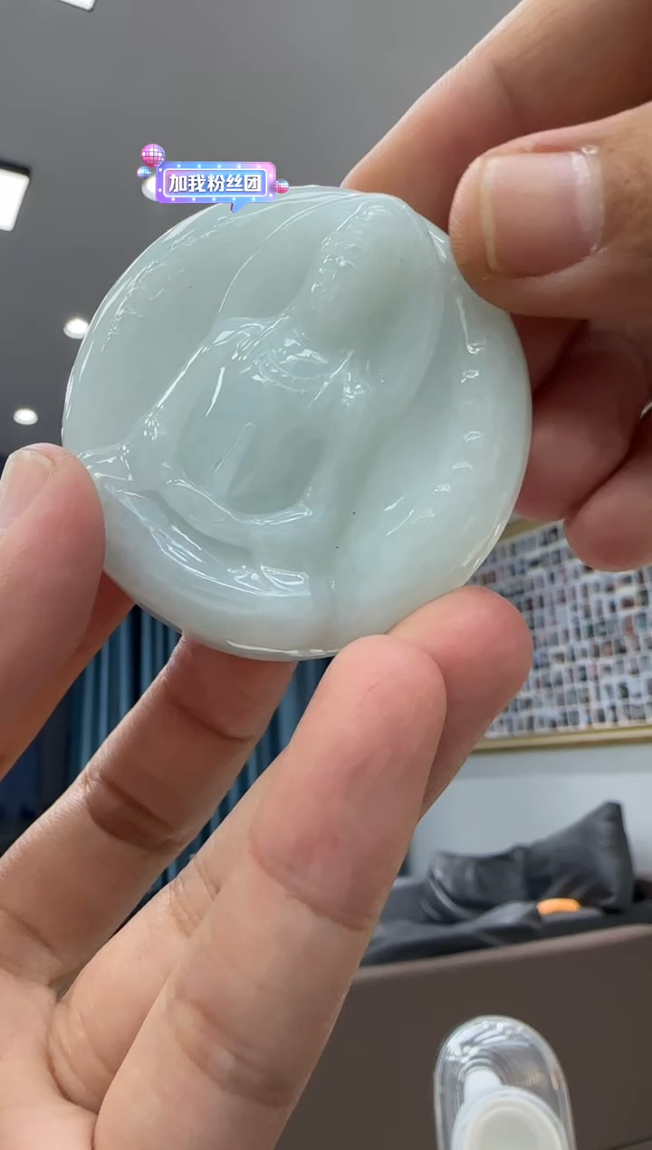 颈饰未镶嵌翡翠天然翡翠A货孤品一件