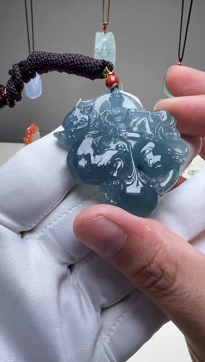 吊坠(不含链)未镶嵌翡翠御龙观音