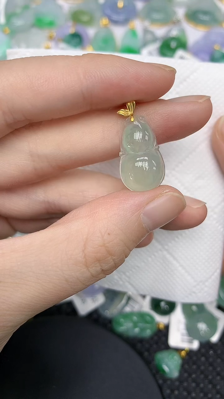 颈饰18K金镶嵌翡翠11111111