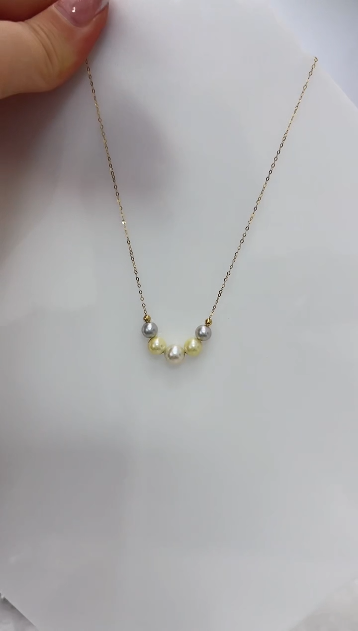 【闪购商品】海水珍珠DA18K金镶嵌微笑链 c505