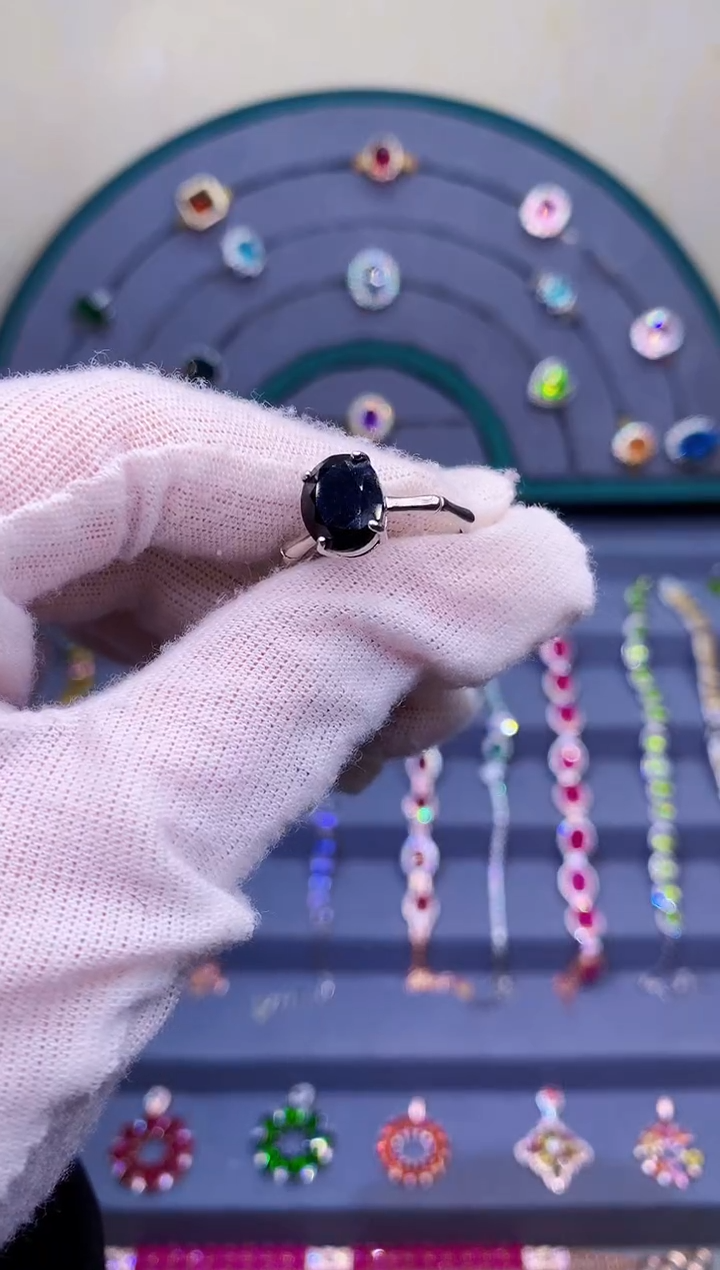 【闪购商品】蓝宝石戒指银S925镶嵌2