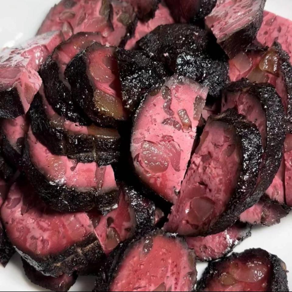 （猪血丸子）贵州柴火烟熏猪血丸子血豆腐贵州腊味贵州特产血豆腐