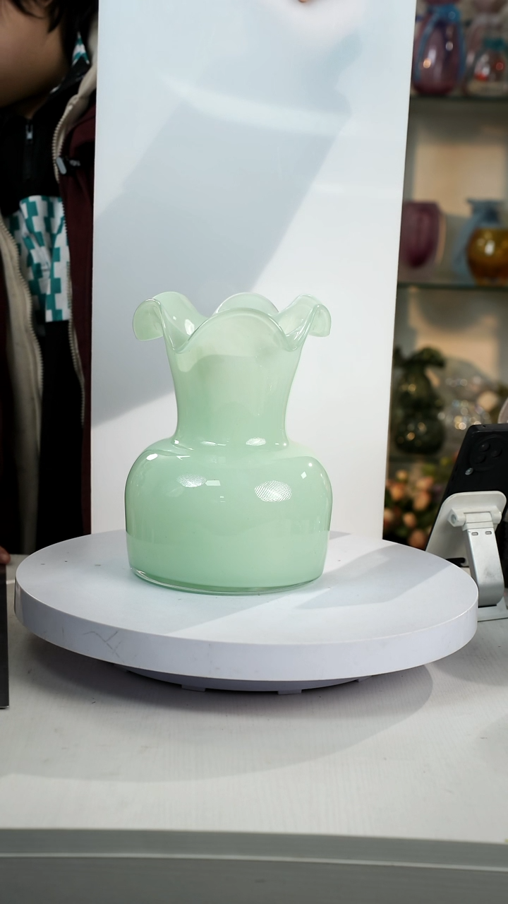 【闪购商品】琉璃【弘扬】高25轻奢琉璃花器微瑕福利