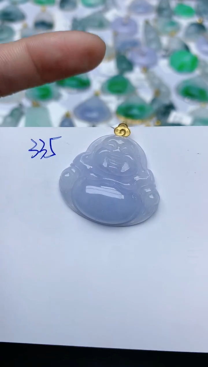 【闪购商品】翡翠颈饰18K金镶嵌天然翡翠A货    