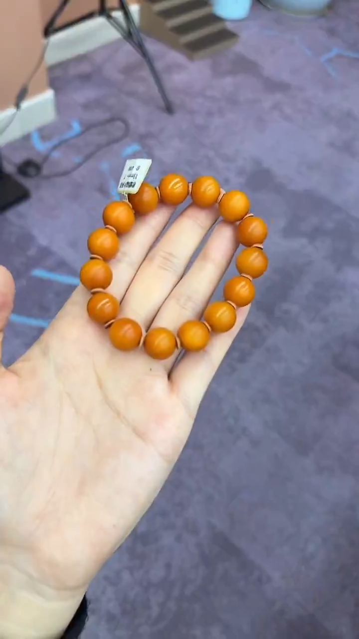 手链琥珀未镶嵌270秒拍号 假一罚三 