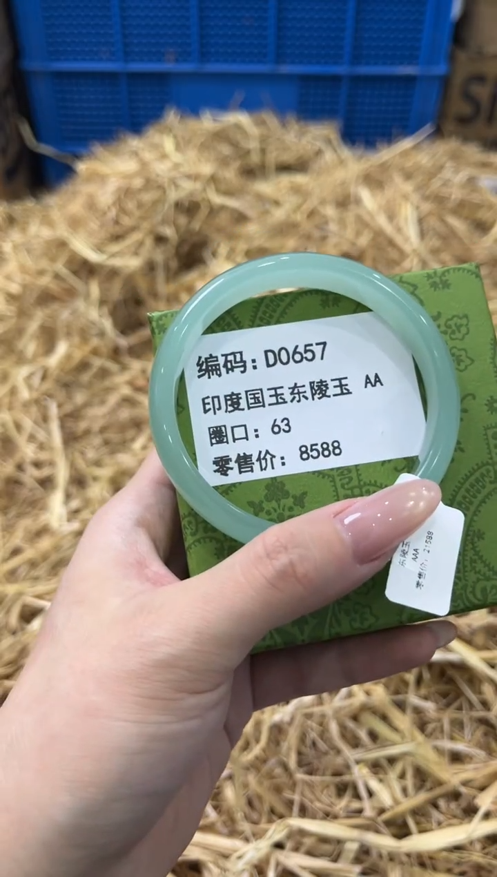 未镶嵌手镯石英质玉D0657
