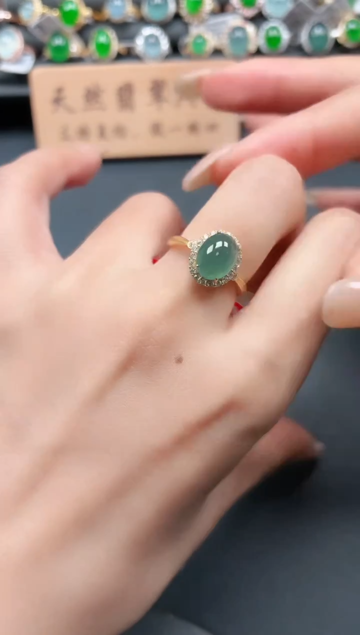 银S925镶嵌戒指翡翠1111