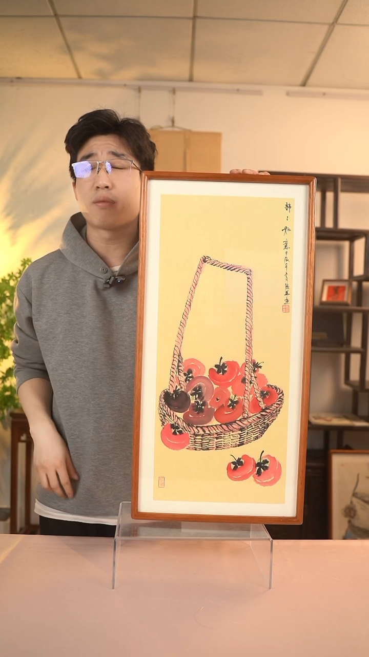 【闪购商品】书法张丽华 花鸟柿子3 66*33 hk